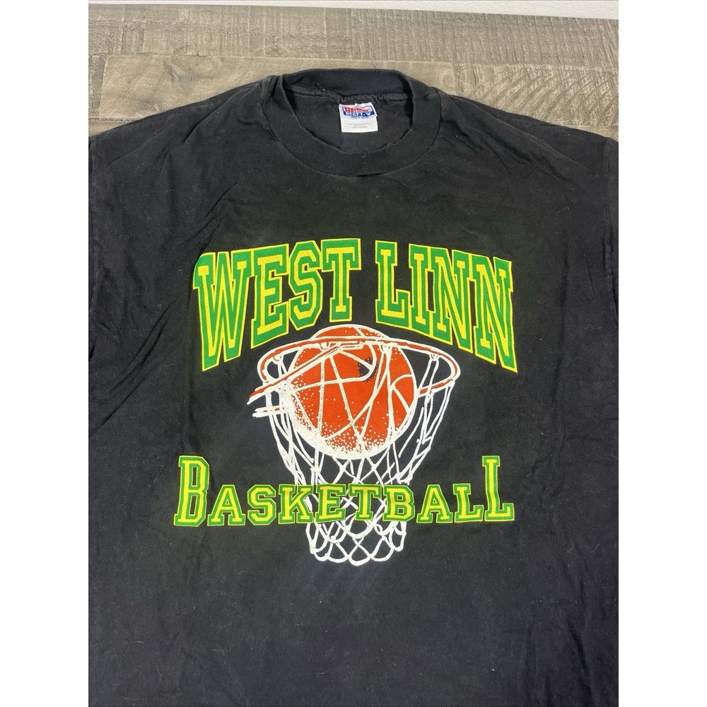 Vintage 1990's West Linn Lions Basketball Hoops Shirt  XL Made In‎ USA